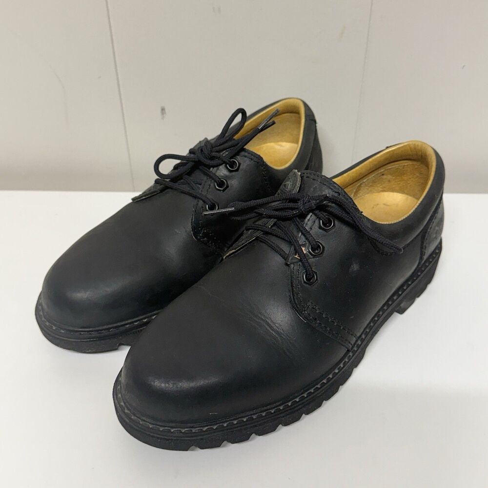 Panama Jack 0202 Oxford Shoe Black Waterproof Leather Lug Sole Spain Made Men 10